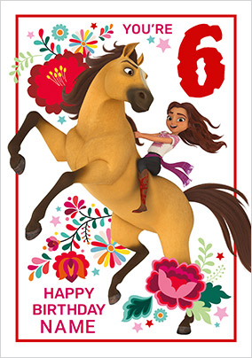 Spirit - 6 Today Personalised Card