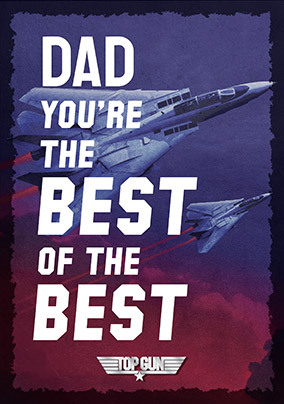 Top Gun Dad Personalised Birthday Card