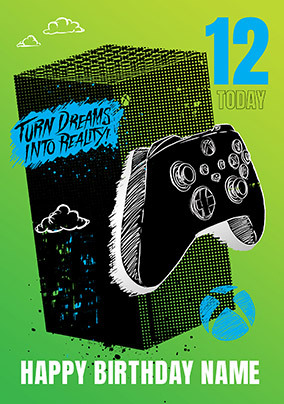 12 Today Xbox Personalised Birthday Card