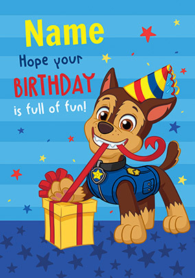 Paw Patrol Birthday Full of Fun Personalised Card