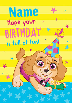 Birthday Full of Fun Paw Patrol Personalised Card