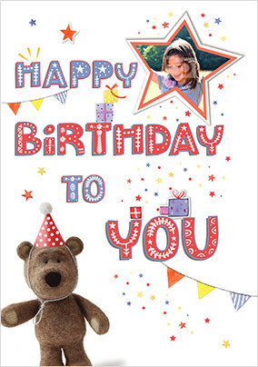 Barley Bear - Happy Birthday Photo Card