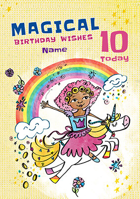 Magical 10th Birthday Personalised Card
