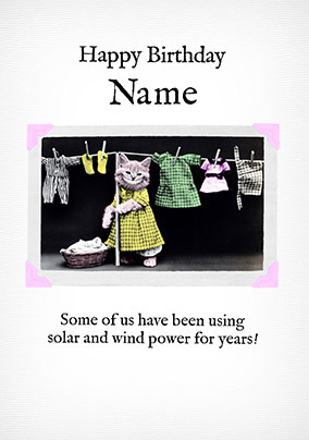 Solar And Wind Power Personalised Birthday Card