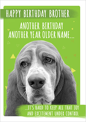 Another year older Brother personalised Birthday Card