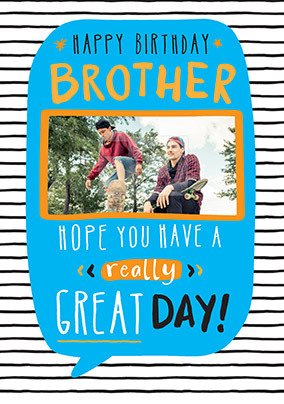 Happy Birthday Brother Photo Card