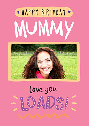 Love You Mummy Photo Birthday Card