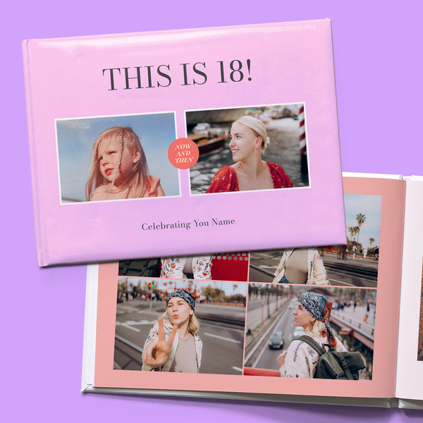 18th Birthday A4 Hard Cover Milestone Photo Book