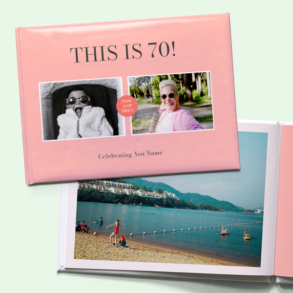 70th Birthday A4 Hard Cover Milestone Photo Book