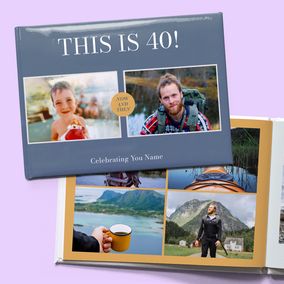 Tap to view 40th Birthday A4 Hard Cover Milestone Photo Book