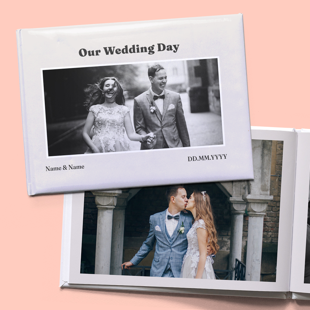 Our Wedding Day A4 Hard Cover Photo Book