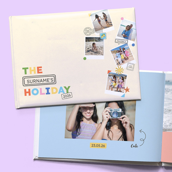 Summer Holidays Photo Book A5 Hard Cover