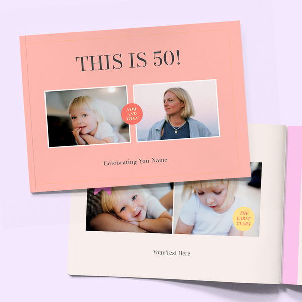 50th Birthday A4 Soft Cover Milestone Photo Book