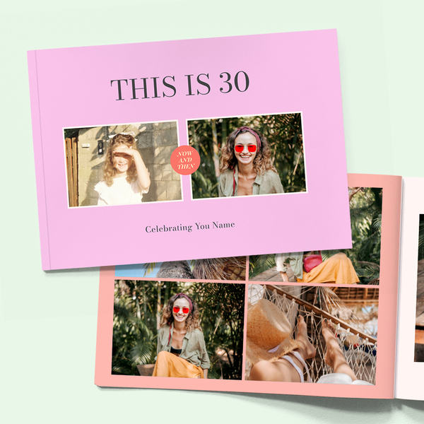 30th Birthday A5 Soft Cover Milestone Photo Book (for her)