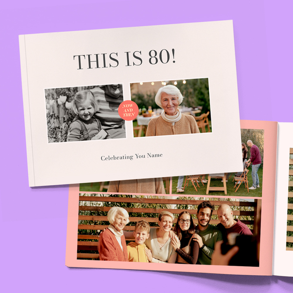 80th Birthday A5 Soft Cover Milestone Photo Book