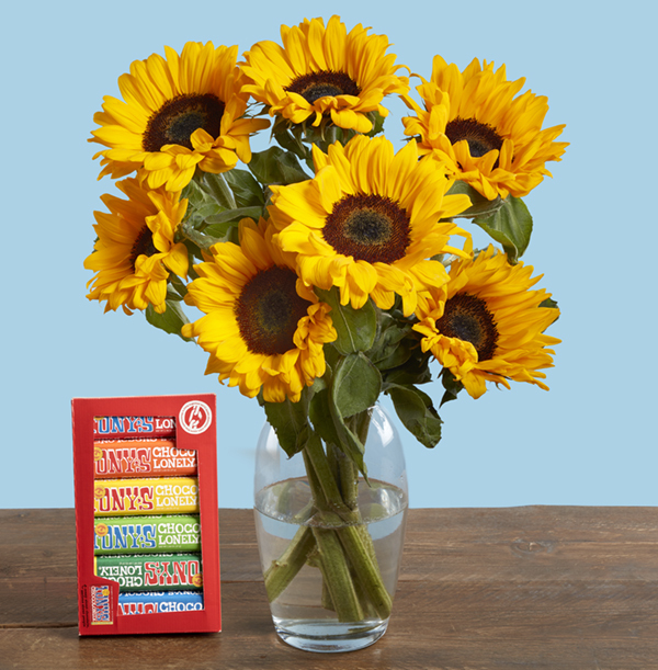 The British Sunflower with Tony's Chocolonely Rainbow Gift Set