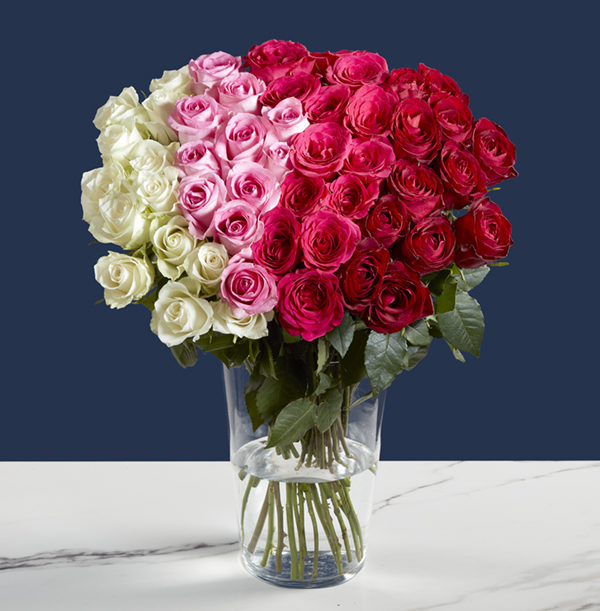 Luxury 50  Rose Ombre Bouquet