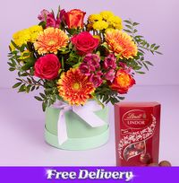 Tap to view Autumn Flame Hatbox with Lindt Milk Truffles