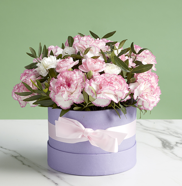 The Colourful Carnation Hat Box
