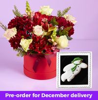 Tap to view Festive Hatbox & Biscuiteers Snowman Letterbox Giftset