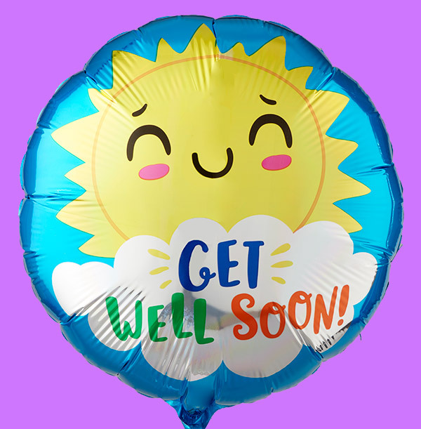 Get Well Soon  Inflated Balloon