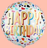 Tap to view Happy Birthday Confetti Inflated Balloon