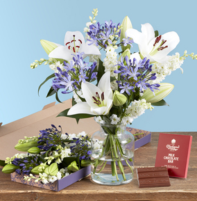 Oriental Lily And Agapanthus Chocolate Gift Set