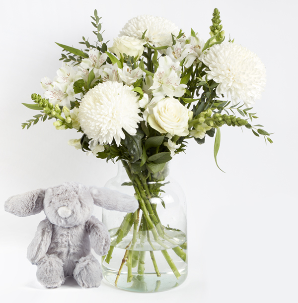 New Baby Bouquet & Bunny Gift Set