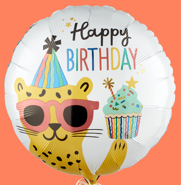 Happy Birthday Party Animal Inflated Balloon