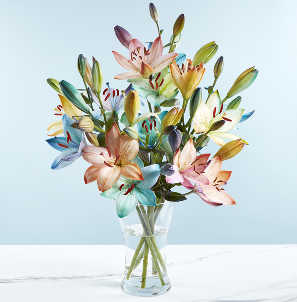 The Rainbow Lilies Bouquet