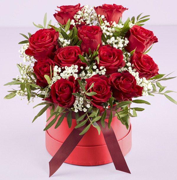 Red Rose Hatbox