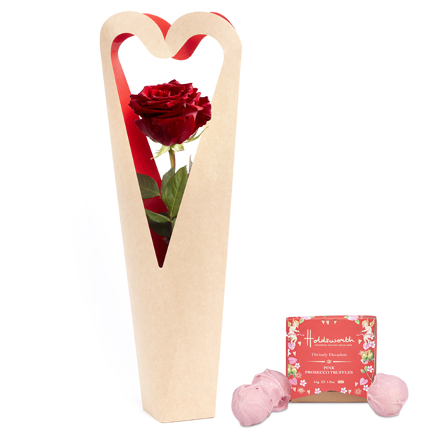 The Single Red Rose & Bud Vase Gift Set