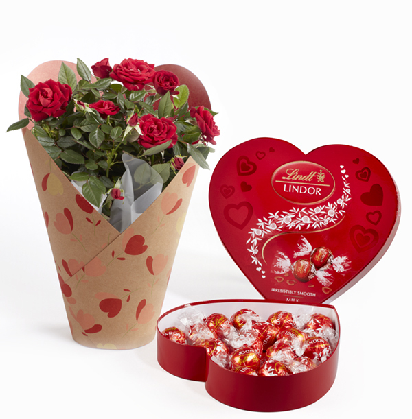 Valentines Rose & Chocolate Gift Set