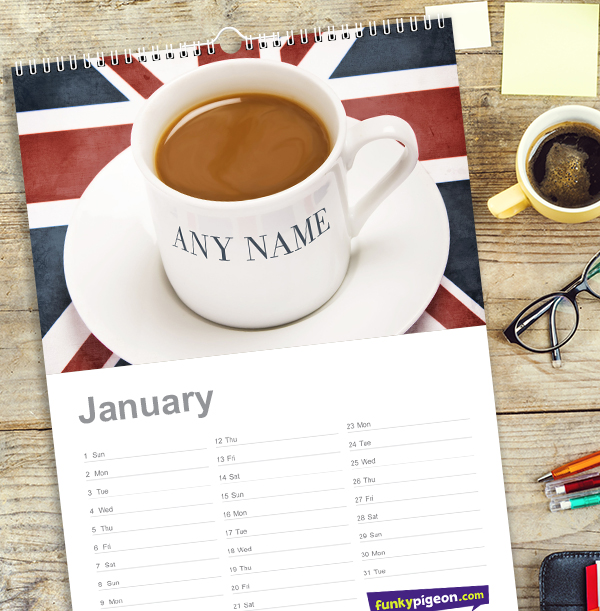 Personalised British Themed Calendar