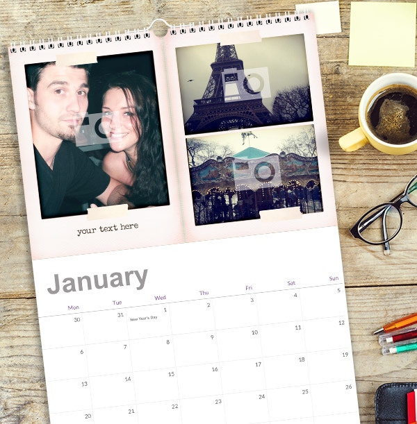 Personalised Memories Photo Collage Calendar