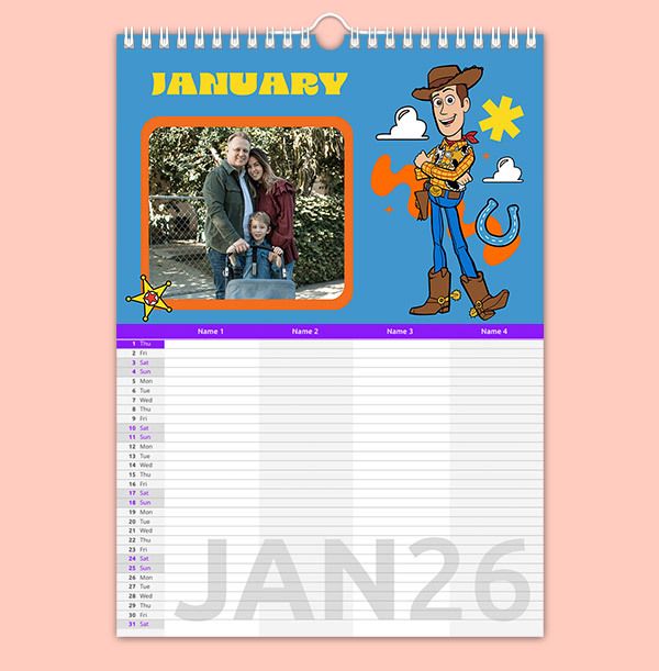 Photo of Disney Toy Story Personalised Family Calendar