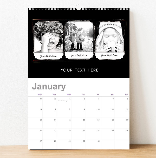 Retro Photo Collage Calendar