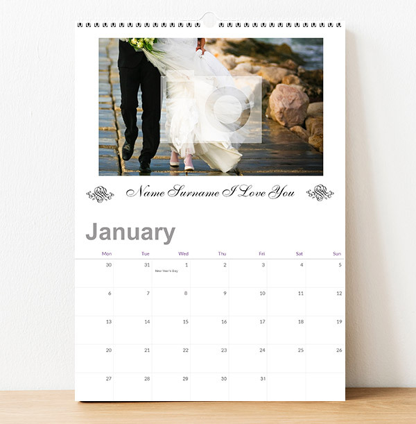 Personalised Photo Wedding Calendar