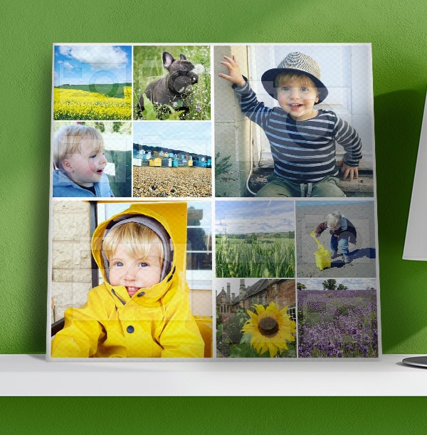 10 Photo Collage Canvas Print - Square