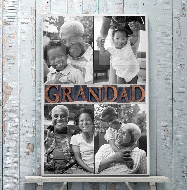 Grandad Photo Canvas - Portrait