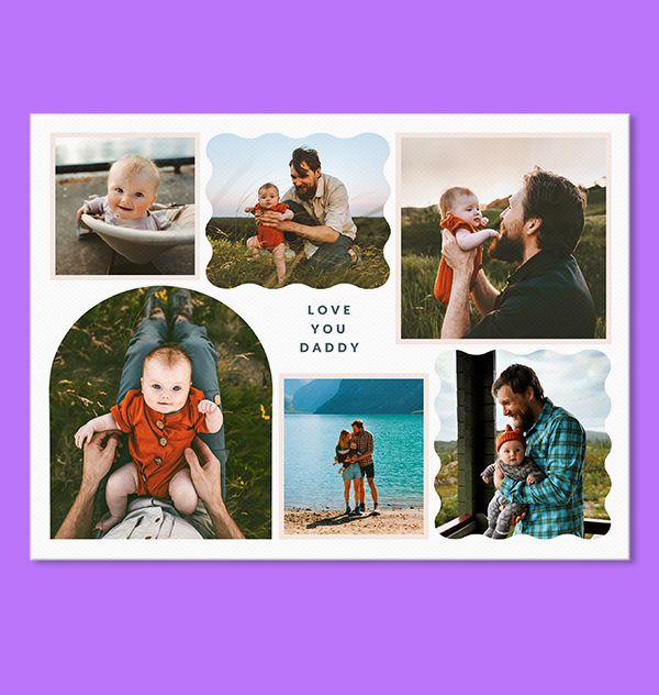 Photo of Love You Daddy Multi Photo Landscape Canvas