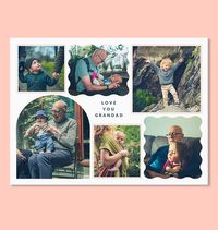 Tap to view Love You Grandad Multi Photo Landscape Canvas