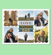 Tap to view Love You Dad Landscape Personalised Photo Cavas