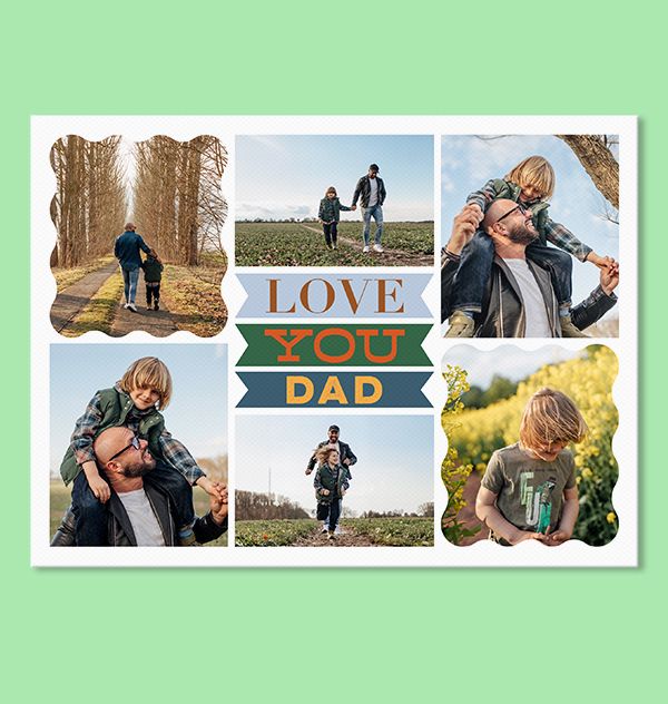 Photo of Love You Dad Landscape Personalised Photo Cavas