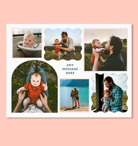 Multi Photo Canvas Six Photo & Text Landscape