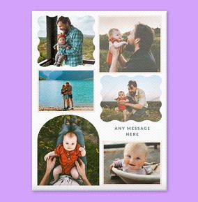 Photo of 6 Photo Portrait Canvas With Text