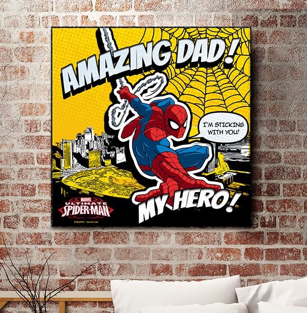 Spiderman Amazing Dad Personalised Canvas