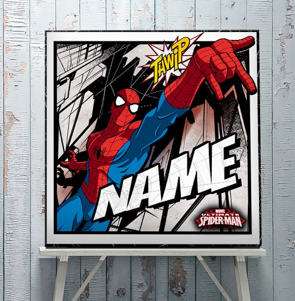 Z DISC Spiderman Personalised Square Canvas