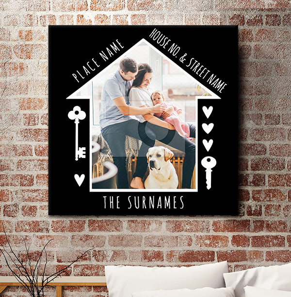 New Home Photo - Square Canvas Print