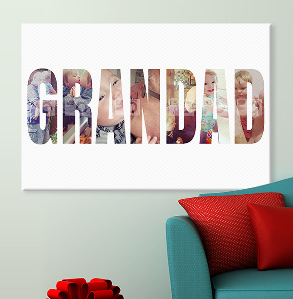 Multi Photo Grandad Canvas - Landscape